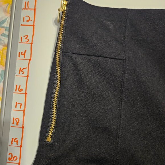 INC Black Pull On Skinny Leg Pants with Decoration Zippers on the side Size 14 - Picture 2 of 12